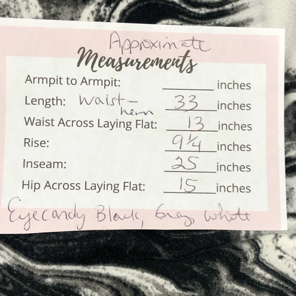 Eye candy leggings black gray white swirl design small - Picture 7 of 7